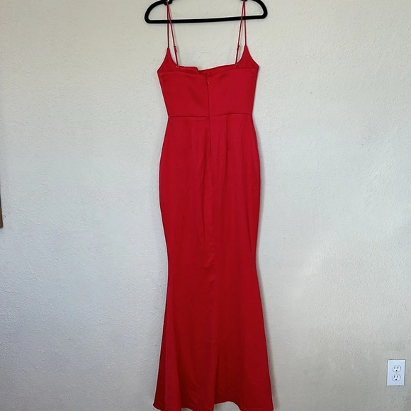 HOUSE OF CB 'Olivette' Red Rose Satin Corset Maxi Dress NWOT size S - Picture 10 of 12